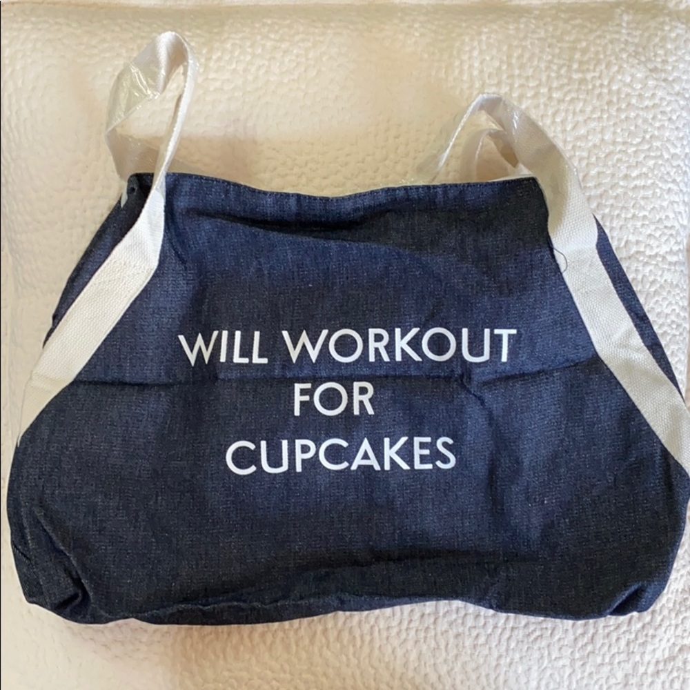 Denim workout bag